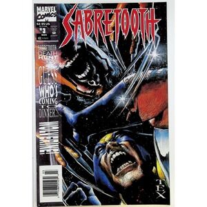 Sabretooth #3 Newsstand Mark Texeira Wolverine Cover Marvel Comics 1993